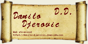 Danilo Đerović vizit kartica